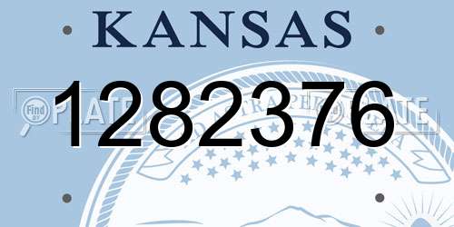 1282376 Kansas License Plate