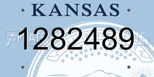 1282489 Kansas License Plate