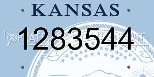 1283544 Kansas License Plate