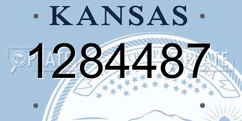 1284487 Kansas License Plate