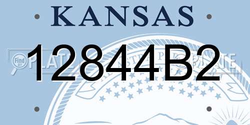 12844B2 Kansas License Plate