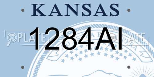 1284AI Kansas License Plate