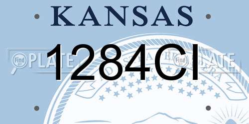 1284CI Kansas License Plate