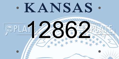 12862 Kansas License Plate