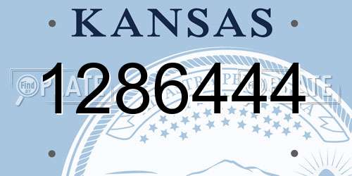 1286444 Kansas License Plate