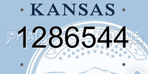 1286544 Kansas License Plate