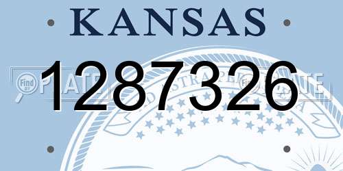 1287326 Kansas License Plate