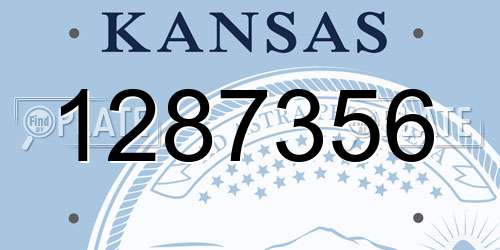 1287356 Kansas License Plate