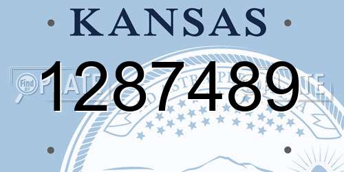 1287489 Kansas License Plate