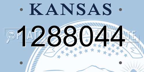 1288044 Kansas License Plate