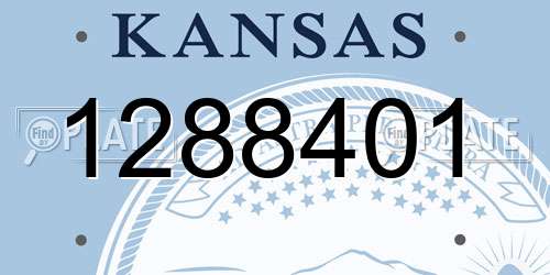 1288401 Kansas License Plate