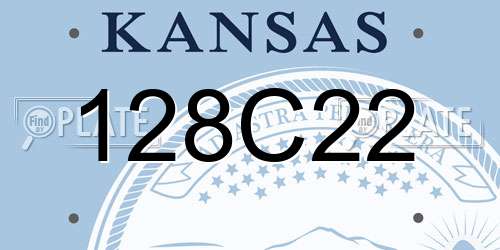 128C22 Kansas License Plate