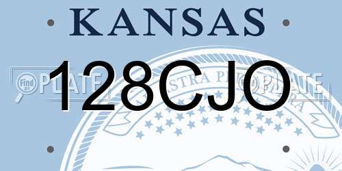 128CJO Kansas License Plate