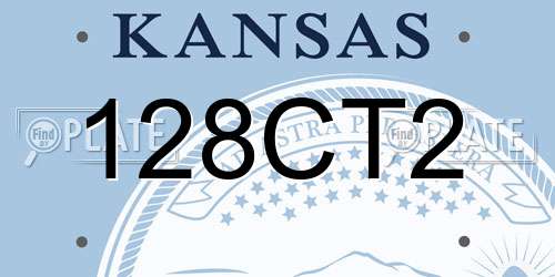 128CT2 Kansas License Plate