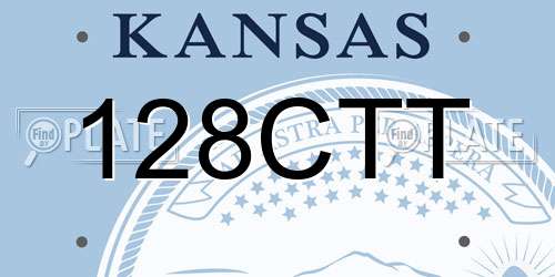 128CTT Kansas License Plate