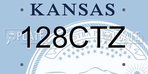 128CTZ Kansas License Plate