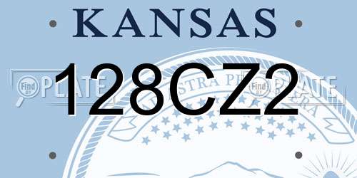 128CZ2 Kansas License Plate