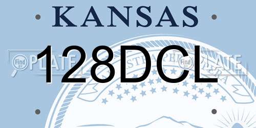 128DCL Kansas License Plate