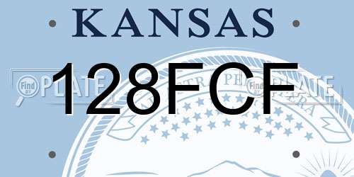 128FCF Kansas License Plate