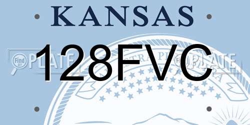 128FVC Kansas License Plate