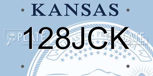 128JCK Kansas License Plate