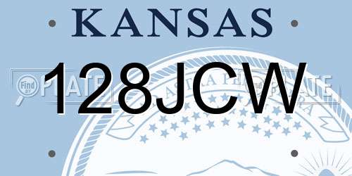 128JCW Kansas License Plate