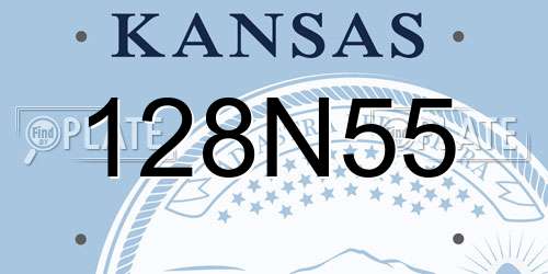 128N55 Kansas License Plate