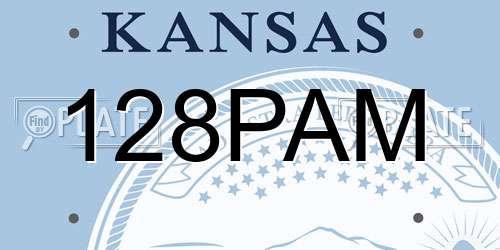 128PAM Kansas License Plate