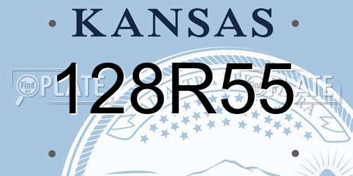 128R55 Kansas License Plate