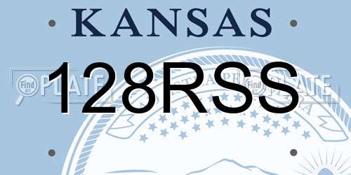 128RSS Kansas License Plate