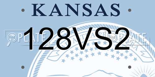 128VS2 Kansas License Plate
