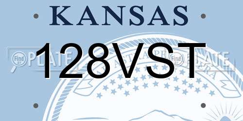 128VST Kansas License Plate