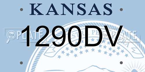 1290DV Kansas License Plate