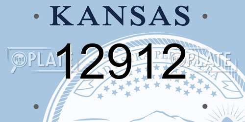 12912 Kansas License Plate