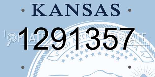 1291357 Kansas License Plate