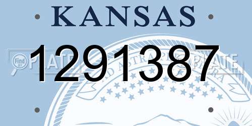 1291387 Kansas License Plate