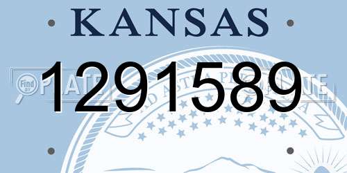 1291589 Kansas License Plate