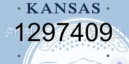 1297409 Kansas License Plate