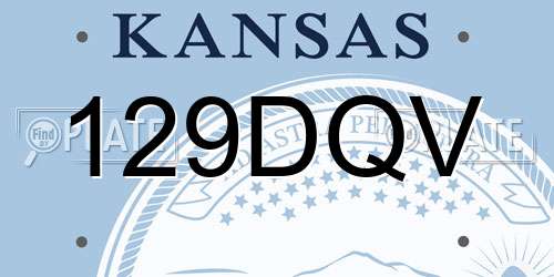 129DQV Kansas License Plate