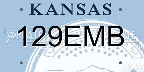 129EMB Kansas License Plate