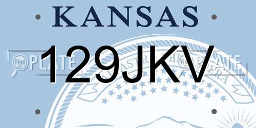 129JKV Kansas License Plate