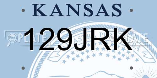 129JRK Kansas License Plate