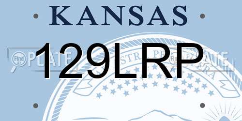 129LRP Kansas License Plate