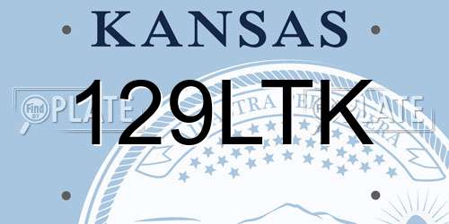 129LTK Kansas License Plate