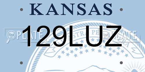 129LUZ Kansas License Plate