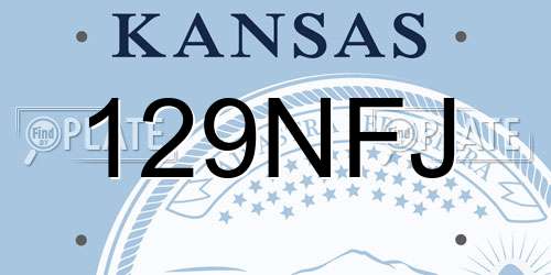 129NFJ Kansas License Plate