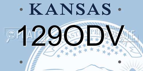 129ODV Kansas License Plate