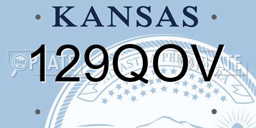 129QOV Kansas License Plate