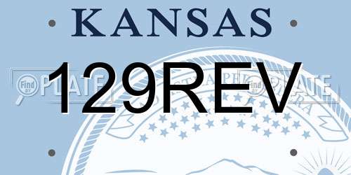 129REV Kansas License Plate