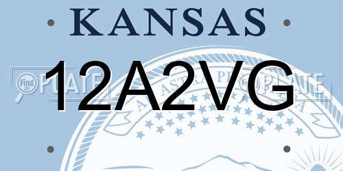 12A2VG Kansas License Plate